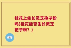 桂花上能长灵芝孢子粉吗(桂花能否生长灵芝孢子粉？)