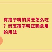 有孢子粉的灵芝怎么吃？灵芝孢子粉正确食用的用法