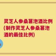 灵芝人参桑葚泡酒比例(制作灵芝人参桑葚泡酒的最佳比例)