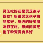 灵芝吃好还是灵芝孢子粉吃？听说灵芝孢子粉非常好，身边的好多朋友都在吃，想问问灵芝孢子粉究竟有多好