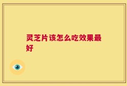 灵芝片该怎么吃效果最好