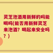灵芝泡酒用新鲜的吗能喝吗(能否用新鲜灵芝来泡酒？喝起来安全吗？)