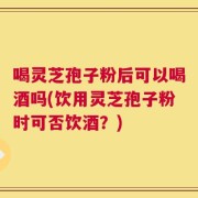 喝灵芝孢子粉后可以喝酒吗(饮用灵芝孢子粉时可否饮酒？)