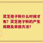 灵芝孢子粉什么时候才有？灵芝孢子粉的产生周期及采摘方法？