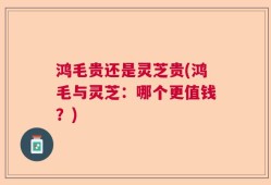 鸿毛贵还是灵芝贵(鸿毛与灵芝：哪个更值钱？)