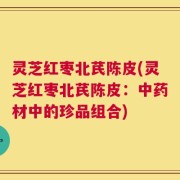 灵芝红枣北芪陈皮(灵芝红枣北芪陈皮：中药材中的珍品组合)