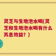 灵芝与生地泡水喝(灵芝和生地泡水喝有什么苏息效益？)