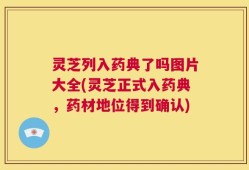 灵芝列入药典了吗图片大全(灵芝正式入药典，药材地位得到确认)
