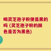 喝灵芝孢子粉便是黑的吗 (灵芝孢子粉的颜色是否为黑色)