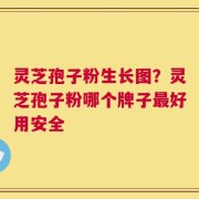 灵芝孢子粉生长图？灵芝孢子粉哪个牌子最好用安全