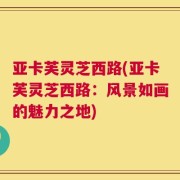 亚卡芙灵芝西路(亚卡芙灵芝西路：风景如画的魅力之地)