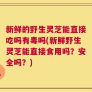 新鲜的野生灵芝能直接吃吗有毒吗(新鲜野生灵芝能直接食用吗？安全吗？)
