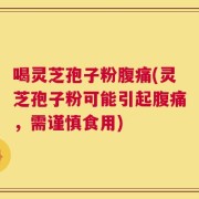 喝灵芝孢子粉腹痛(灵芝孢子粉可能引起腹痛，需谨慎食用)