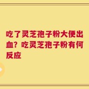 吃了灵芝孢子粉大便出血？吃灵芝孢子粉有何反应