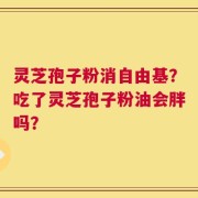 灵芝孢子粉消自由基？吃了灵芝孢子粉油会胖吗？