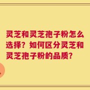 灵芝和灵芝孢子粉怎么选择？如何区分灵芝和灵芝孢子粉的品质？