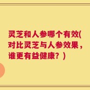 灵芝和人参哪个有效(对比灵芝与人参效果，谁更有益健康？)