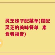灵芝妹子配菜单(搭配灵芝的美味餐单  素食者福音)