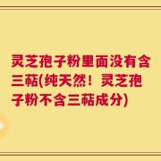 灵芝孢子粉里面没有含三萜(纯天然！灵芝孢子粉不含三萜成分)