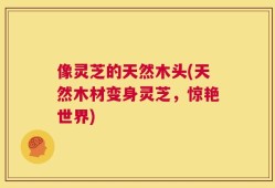 像灵芝的天然木头(天然木材变身灵芝，惊艳世界)