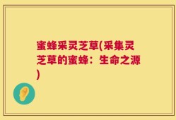 蜜蜂采灵芝草(采集灵芝草的蜜蜂：生命之源)