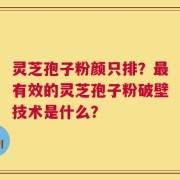 灵芝孢子粉颜只排？最有效的灵芝孢子粉破壁技术是什么？