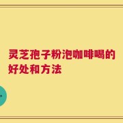 灵芝孢子粉泡咖啡喝的好处和方法