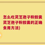 怎么吃灵芝孢子粉胶囊灵芝孢子粉胶囊的正确食用方法)