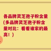 各品牌灵芝孢子粉含量(多品牌灵芝孢子粉含量对比：看看谁家的最高！)