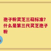 孢子粉灵芝三萜标准？什么是第三代灵芝孢子粉