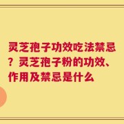 灵芝孢子功效吃法禁忌？灵芝孢子粉的功效、作用及禁忌是什么