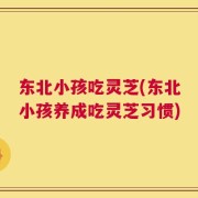 东北小孩吃灵芝(东北小孩养成吃灵芝习惯)