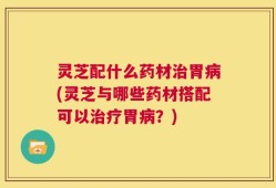 灵芝配什么药材治胃病(灵芝与哪些药材搭配可以治疗胃病？)