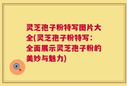 灵芝孢子粉特写图片大全(灵芝孢子粉特写：全面展示灵芝孢子粉的美妙与魅力)