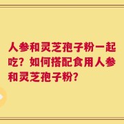 人参和灵芝孢子粉一起吃？如何搭配食用人参和灵芝孢子粉？