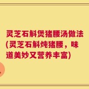 灵芝石斛煲猪腰汤做法(灵芝石斛炖猪腰，味道美妙又营养丰富)