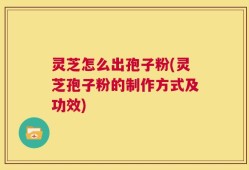 灵芝怎么出孢子粉(灵芝孢子粉的制作方式及功效)