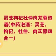 灵芝枸杞杜仲肉苁蓉泡酒(中药泡酒：灵芝、枸杞、杜仲、肉苁蓉四合一)