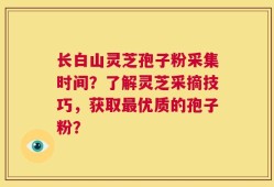 长白山灵芝孢子粉采集时间？了解灵芝采摘技巧，获取最优质的孢子粉？