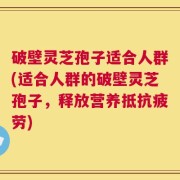 破壁灵芝孢子适合人群(适合人群的破壁灵芝孢子，释放营养抵抗疲劳)