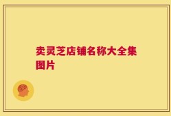 卖灵芝店铺名称大全集图片