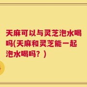 天麻可以与灵芝泡水喝吗(天麻和灵芝能一起泡水喝吗？)