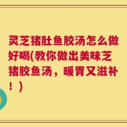 灵芝猪肚鱼胶汤怎么做好喝(教你做出美味芝猪胶鱼汤，暖胃又滋补！)