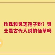 珍珠和灵芝孢子粉？灵芝是古代人说的仙草吗