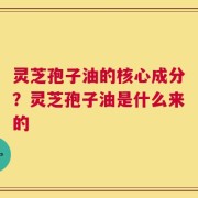 灵芝孢子油的核心成分？灵芝孢子油是什么来的