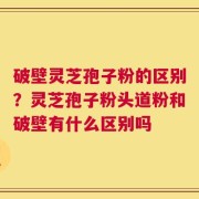 破壁灵芝孢子粉的区别？灵芝孢子粉头道粉和破壁有什么区别吗