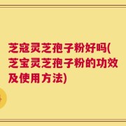 芝寇灵芝孢子粉好吗(芝宝灵芝孢子粉的功效及使用方法)
