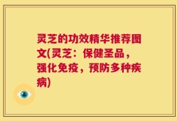 灵芝的功效精华推荐图文(灵芝：保健圣品，强化免疫，预防多种疾病)