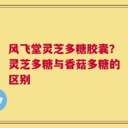 风飞堂灵芝多糖胶囊？灵芝多糖与香菇多糖的区别