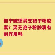 倍宁破壁灵芝孢子粉胶囊？灵芝孢子粉胶囊有副作用吗